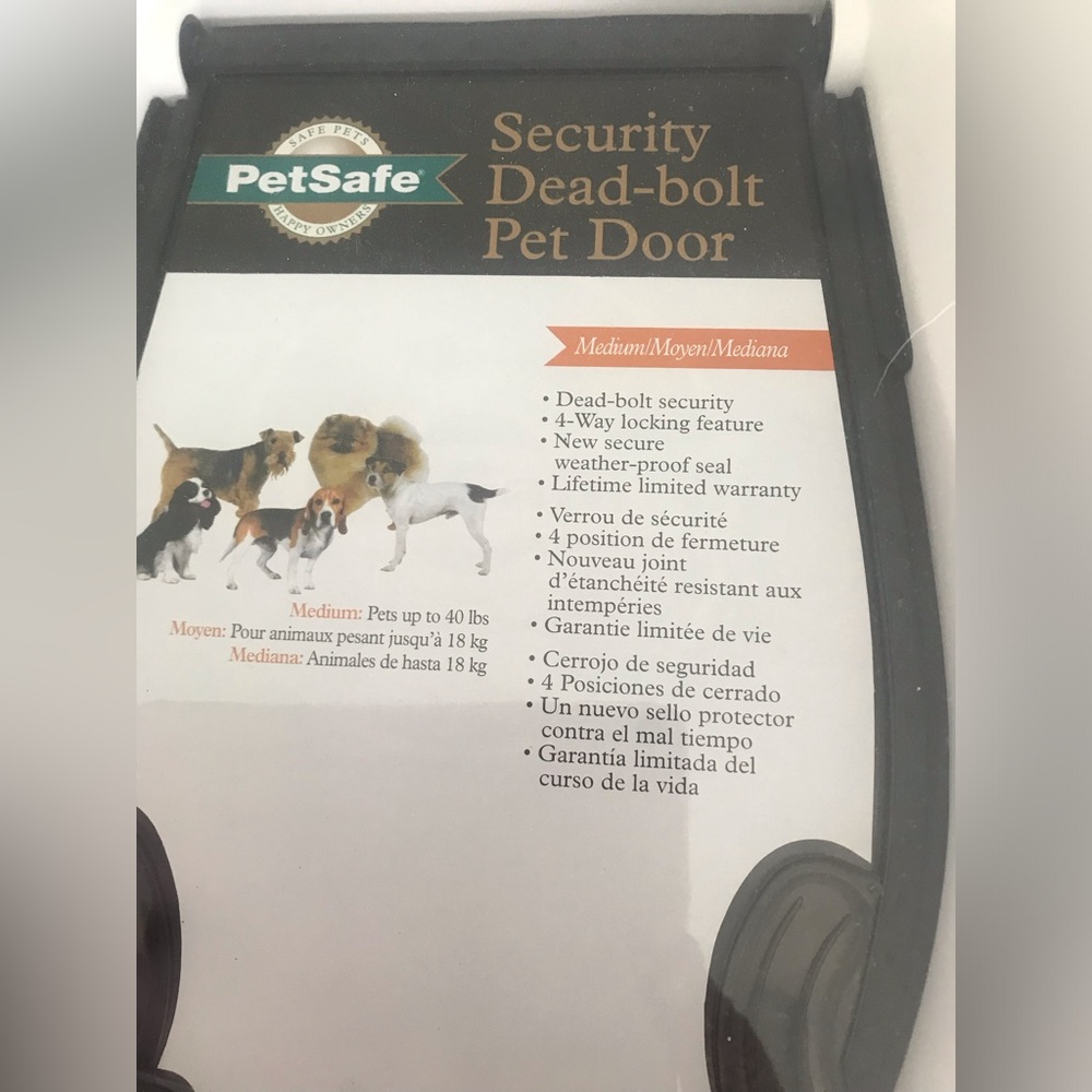 NWT in sealed box PetSafe Security Dead Bolt Pet Door - Picture 2 of 4